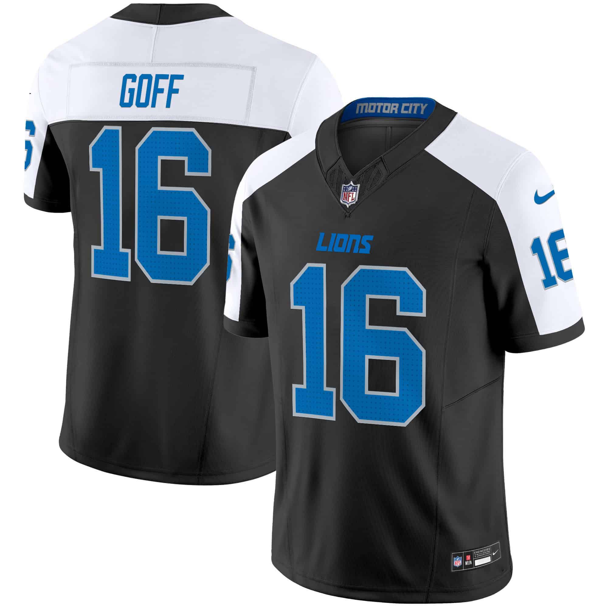 Men Detroit Lions #16 Goff Black 2024 Nike Vapor Limited NFL Jersey->indianapolis colts->NFL Jersey